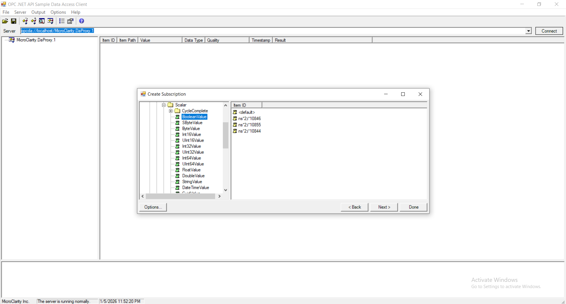 Browse and Create Subscription