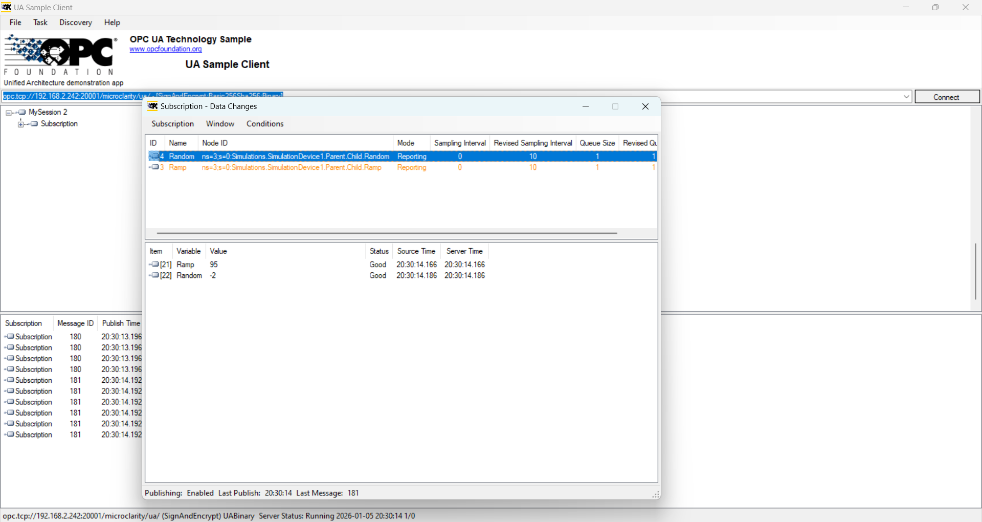 UA Client Connect to UA Gateway